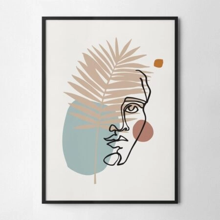 Πόστερ MINIMAL FLORAL FACE - Abstract - Αφηρημένα Sticky 4