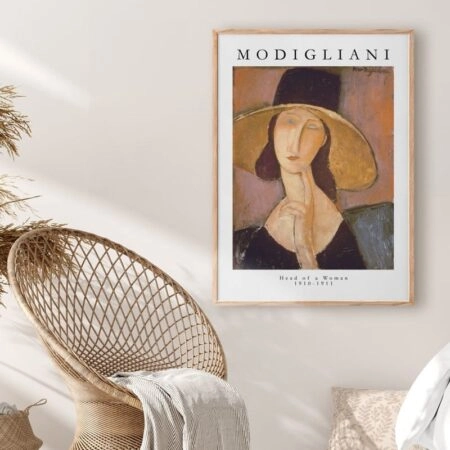 Πόστερ MODIGLIANI - HEAD OF A WOMAN - Διασημοι Ζωγραφοι