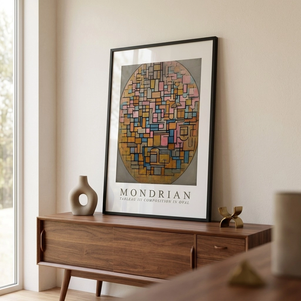 Πόστερ MONDRIAN - TABLEAU III COMPOSITION IN OVAL