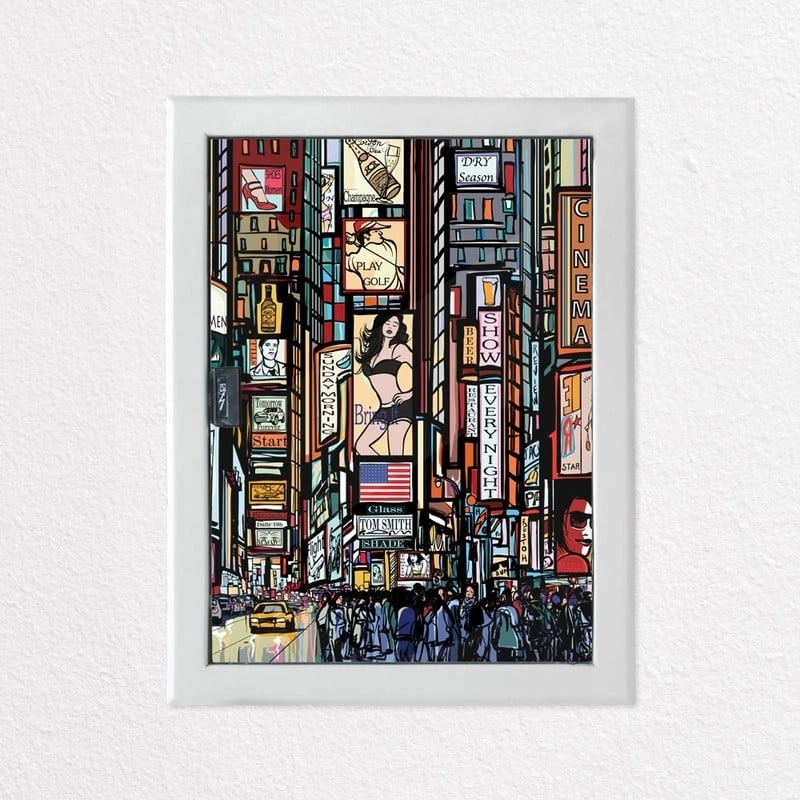 Aυτοκόλλητο ηλεκτρολογικού πίνακα NEW YORK STREET ILLUSTRATION