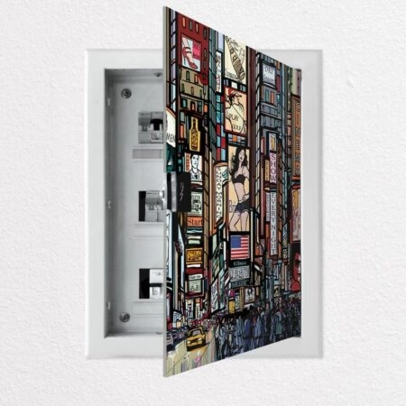 Aυτοκόλλητο ηλεκτρολογικού πίνακα NEW YORK STREET ILLUSTRATION - Αυτοκολλητα για ηλεκτρολογικούς πίνακες Sticky 1