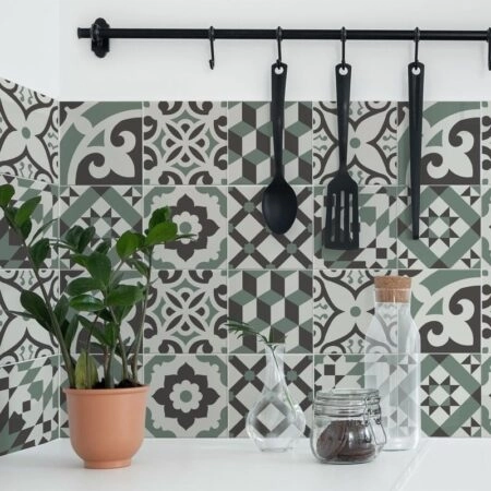 Αυτοκόλλητα Πλακάκια OLIVE CLASSIC SET 8 τμχ - Αυτοκόλλητα Πλακακια