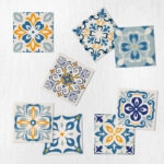 Αυτοκόλλητα Πλακάκια ΣΕΤ ORANGE AND BLUE CLASSIC SET 8 τμχ