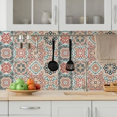 Αυτοκόλλητα Πλακάκια ORANGE AND MINT CLASSIC SET 8 τμχ - Αυτοκόλλητα Πλακακια