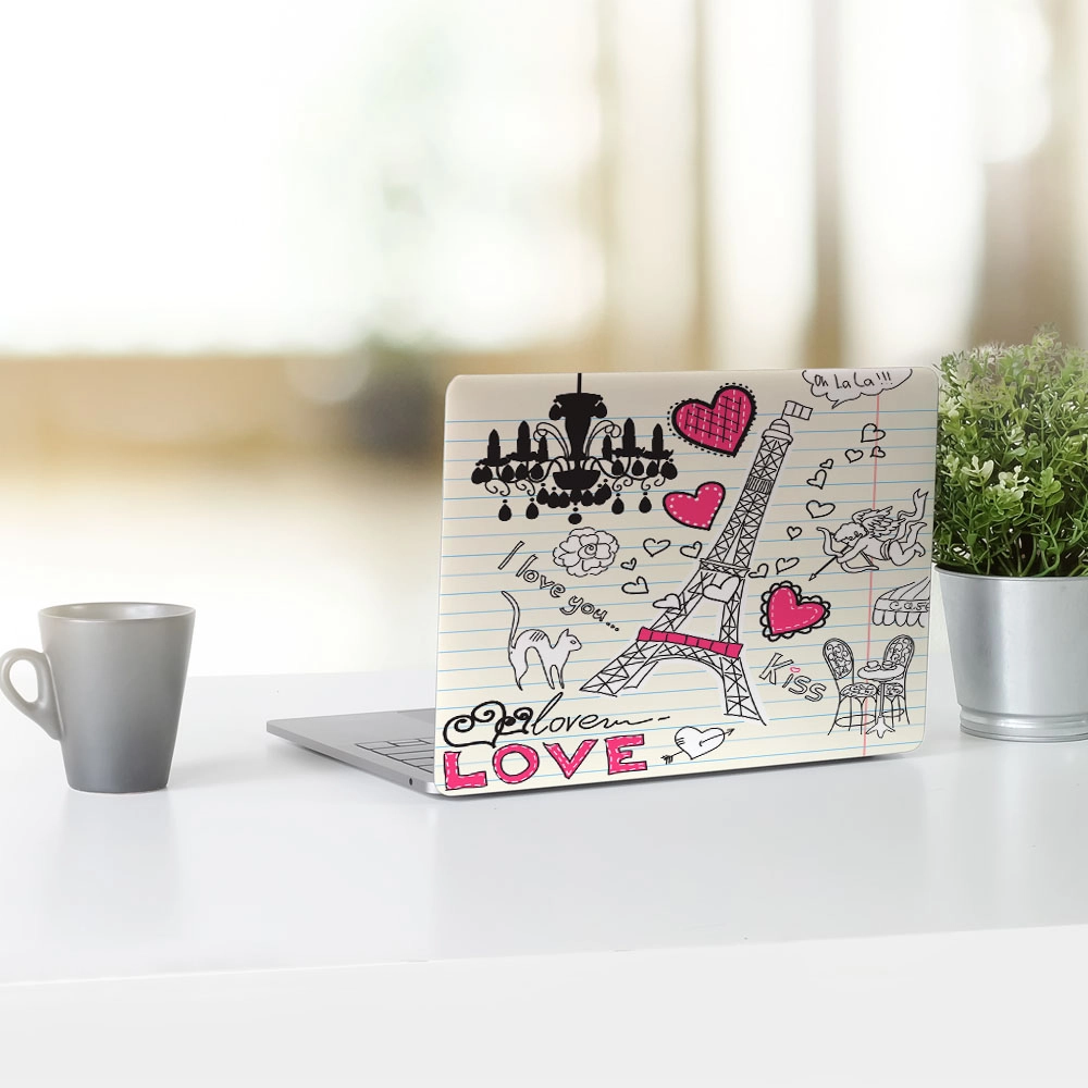 Αυτοκόλλητο Laptop  PARIS LOVE