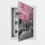 Aυτοκόλλητο ηλεκτρολογικού πίνακα PINK BLOSSOM PARK