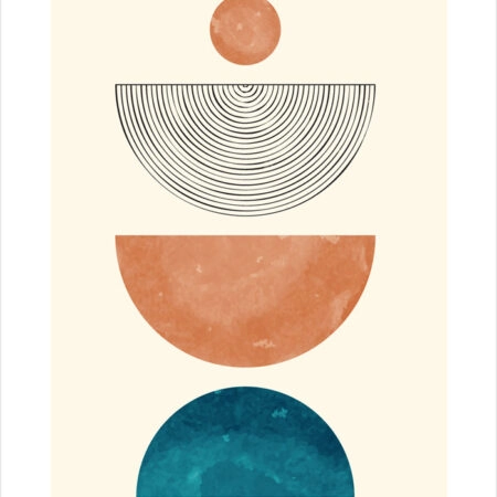 Πόστερ SEMICIRCLES - Abstract - Αφηρημένα Sticky 5