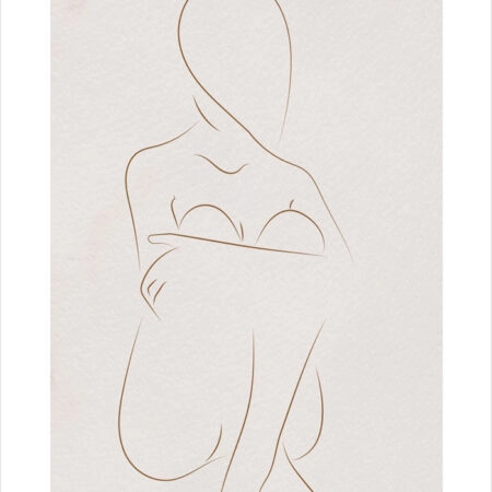 Πόστερ SIMPLE WOMAN LINE ART - Lineart Sticky 2