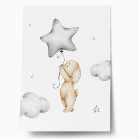 Πόστερ STAR BALLOON BUNNY - Παιδικά Sticky 1