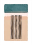 Πόστερ TURQUOISE AND PINK ABSTRACT