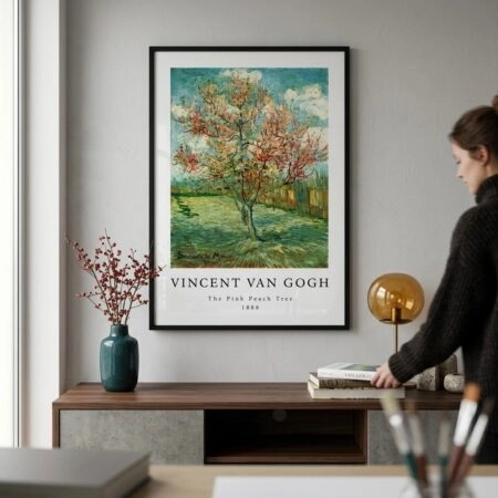 Πόστερ VAN GOGH - THE PINK PEACH TREE - Διασημοι Ζωγραφοι