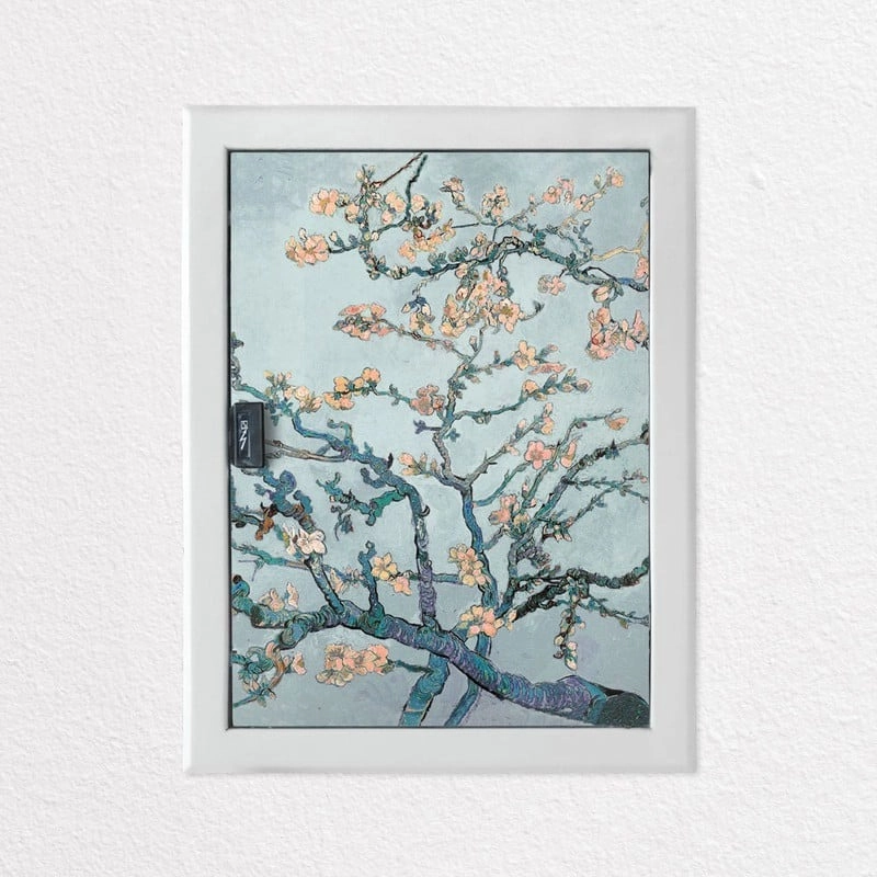 Aυτοκόλλητο ηλεκτρολογικού πίνακα VAN GOGH - ALMOND BLOSSOM PASTEL BLUE