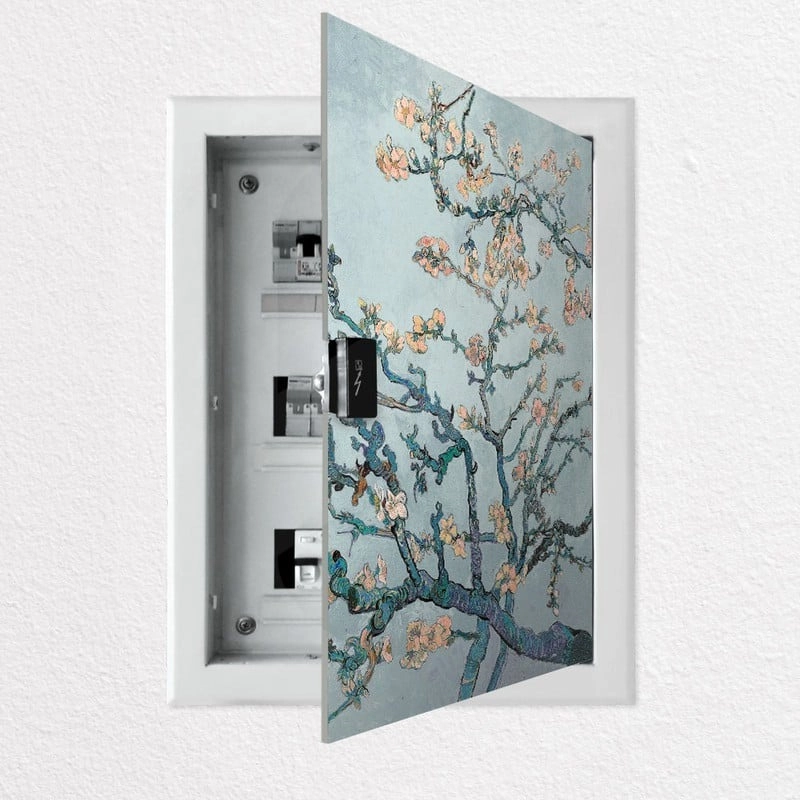 Aυτοκόλλητο ηλεκτρολογικού πίνακα VAN GOGH - ALMOND BLOSSOM PASTEL BLUE