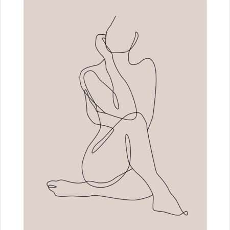 Πόστερ WOMAN BODY LINEART DRAWING - Lineart Sticky 2