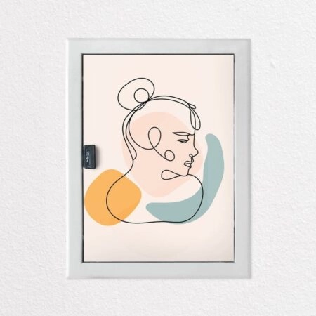 Aυτοκόλλητο ηλεκτρολογικού πίνακα WOMAN LINE DRAWING 2 - Αυτοκολλητα για ηλεκτρολογικούς πίνακες