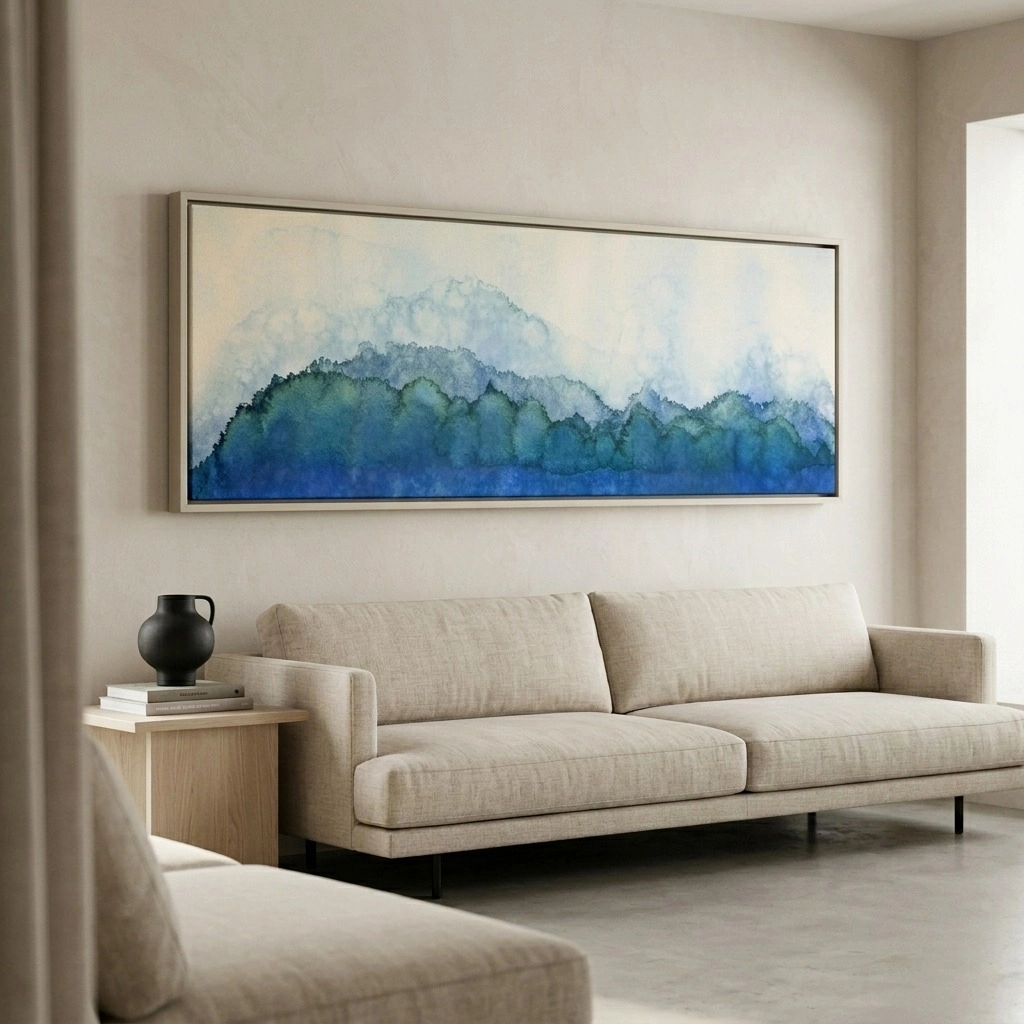 Πίνακας Πανοραμικός WATERCOLOR ABSTRACT LANDSCAPE