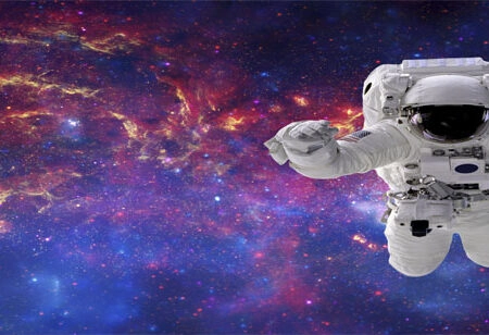 Πίνακας Πανοραμικός ASTRONAUT IN SPACE - Διαστημα και Τεχνολογια Sticky 5
