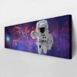 OUTLET Πίνακας Πανοραμικός ASTRONAUT IN SPACE 140cm x 40 cm