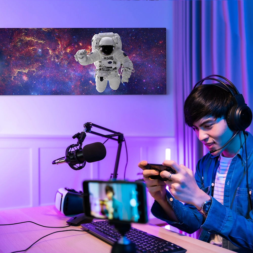OUTLET Πίνακας Πανοραμικός ASTRONAUT IN SPACE 140cm x 40 cm