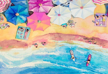 Πίνακας Πανοραμικός BEACH PAINTING - Παραλιες Sticky 10