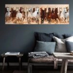 Πίνακας σε καμβά Πανοραμικός HORSES