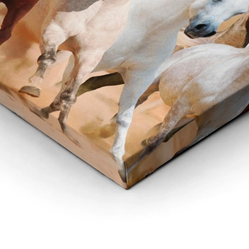 Πίνακας σε καμβά Πανοραμικός HORSES