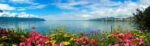 Πίνακας Πανοραμικός σε καμβά MONTREUX AND LAKE GENEVA