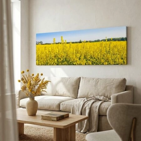 Πίνακας Πανοραμικός σε καμβά RAPESEED FLOWERS IN SPRINGTIME - Υπαιθρος Sticky 2