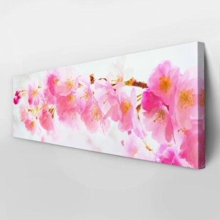 Πίνακας Πανοραμικός σε καμβά SAKURA BRANCH PINK CHERRY - Ανθη Δεντρων Sticky 3