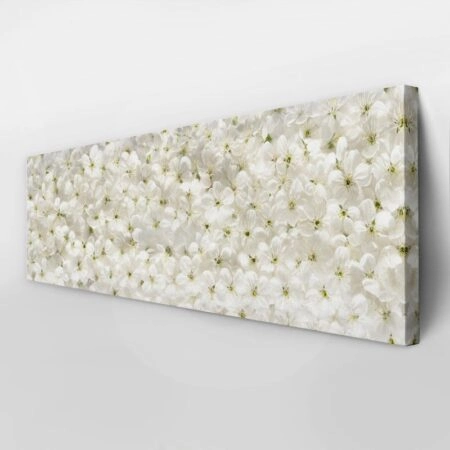Πίνακας Πανοραμικός σε καμβά WHITE CHERRY FLOWERS - Ανθη Δεντρων Sticky 3