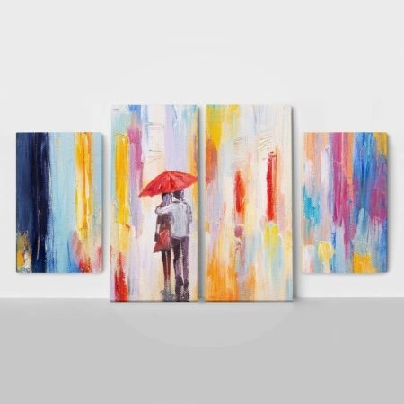 Τετράπτυχος COLOR RAIN COUPLE - Πορτραιτα και Φιγουρες Sticky 1