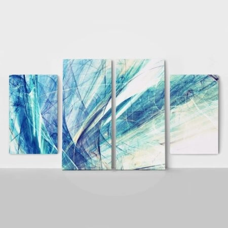 Τετράπτυχος ABSTRACT BLUE-WHITE - Αφηρημενα και Abstract Sticky 1