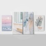 Τετράπτυχος Πινακας σε καμβά BEAUTY IN PASTEL COLORS