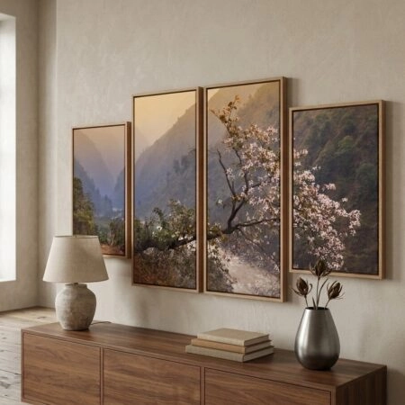 Τετράπτυχος BLOSSOMING MAGNOLIA - Λιμνες - Ποταμια Sticky 2