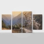 OUTLET Τετράπτυχος BLOSSOMING MAGNOLIA Μεγαλο μεγεθος