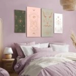 Τετράπτυχος Πινακας σε καμβά BOHO SYMBOLS