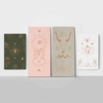 Τετράπτυχος Πινακας σε καμβά BOHO SYMBOLS