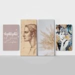 Τετράπτυχος Πινακας σε καμβά HIGHLIGHTS IN PASTEL COLORS