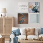 Τετράπτυχο σετ τετράγωνοι πίνακες INHALE EXHALE