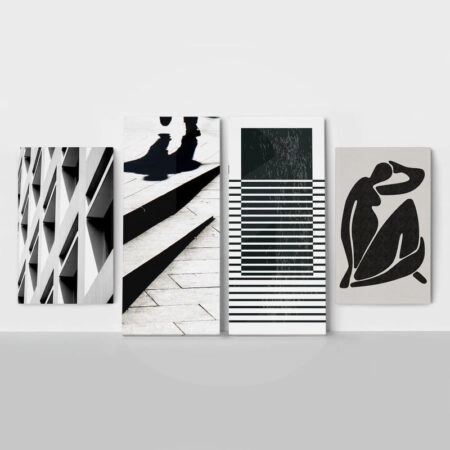 Τετράπτυχος Πινακας σε καμβά MINIMALIST HIGH CONTRAST - Αφηρημενα και Abstract Sticky 1