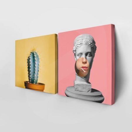 Τετράπτυχο σετ τετράγωνοι πίνακες MODERN COMPOSITION - Αφηρημενα και Abstract Sticky 4