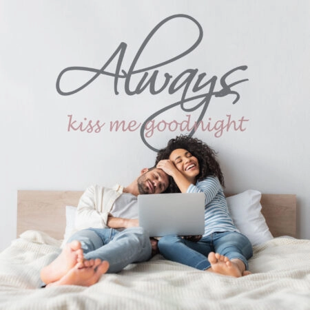 Αυτοκόλλητο τοίχου ALWAYS KISS ME - Φράσεις και Γράμματα Sticky 4