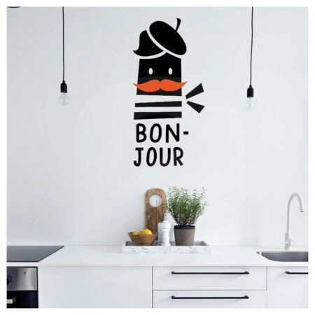 Αυτοκόλλητο τοίχου BONJOUR CHEF - Κουζίνα