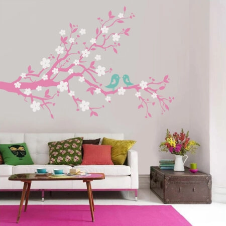 Αυτοκόλλητο τοίχου CHERRY FLOWERS - Floral - Λουλουδια Sticky 3