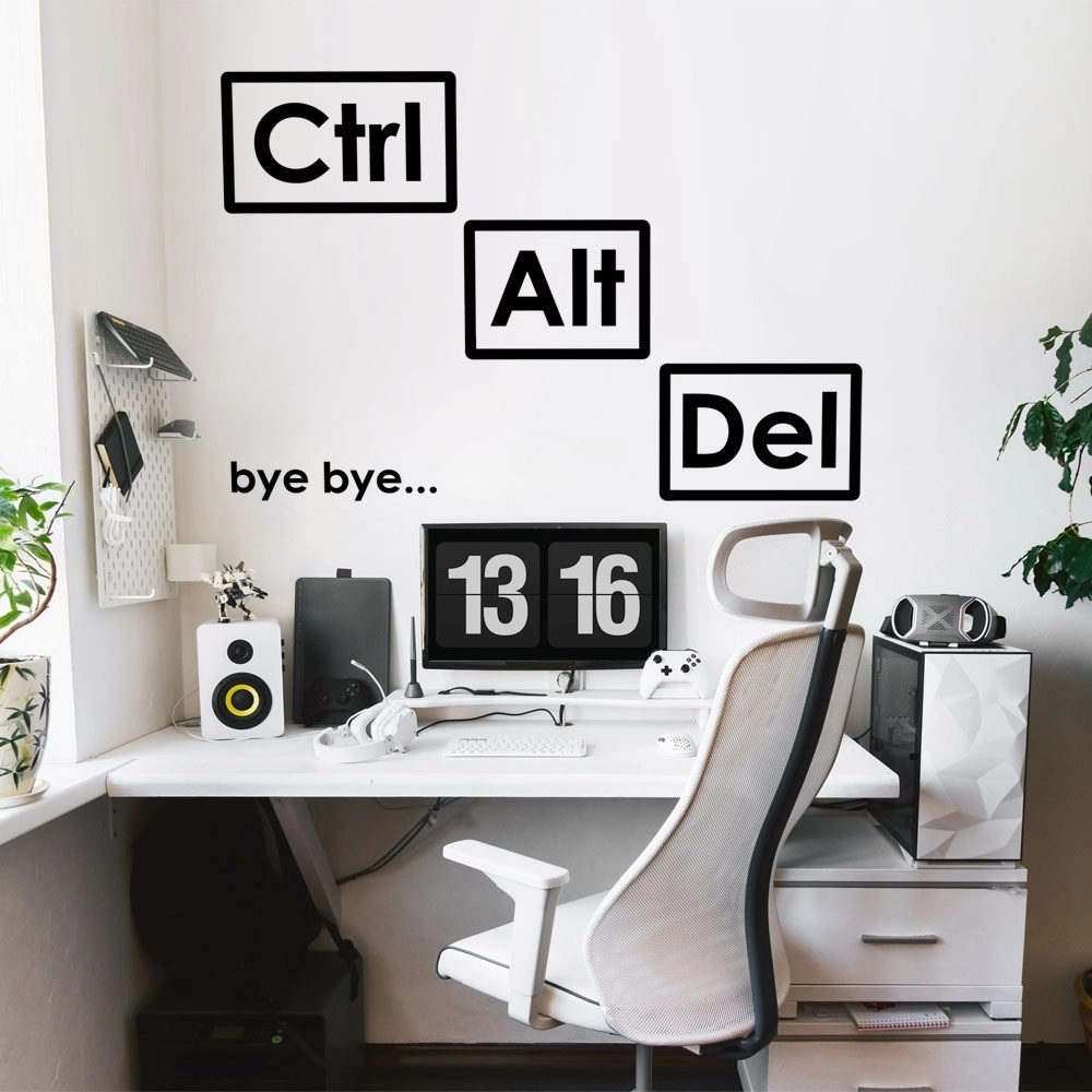 Αυτοκόλλητο τοίχου CTRL ALT DEL
