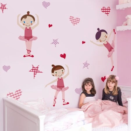 Αυτοκόλλητο τοίχου CUTE BALLERINAS