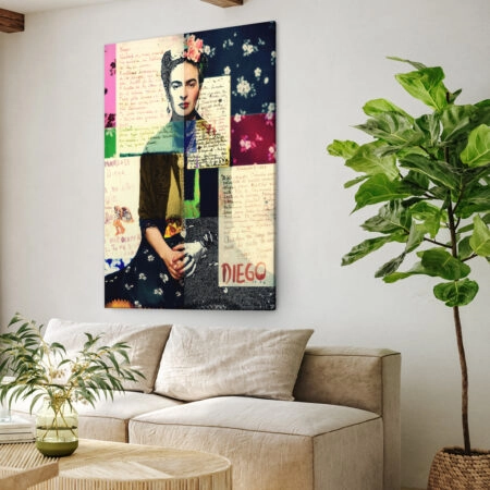 Πίνακας σε καμβά FRIDA LOVE LETTERS - Frida Kahlo
