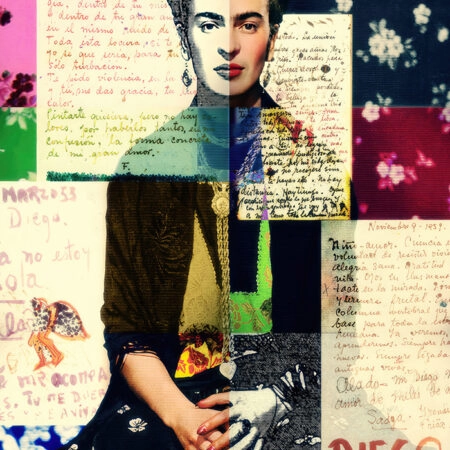 Πίνακας σε καμβά FRIDA LOVE LETTERS - Frida Kahlo Sticky 7