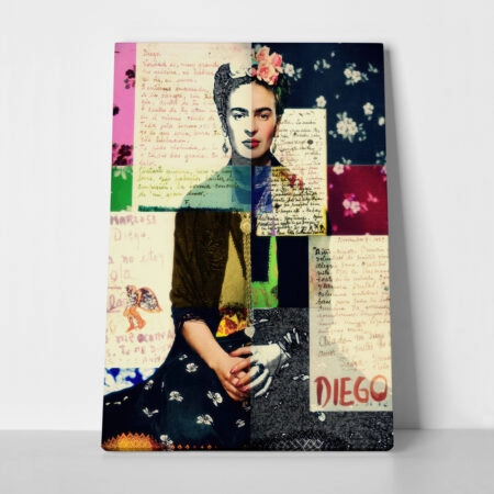 Πίνακας σε καμβά FRIDA LOVE LETTERS - Frida Kahlo Sticky 2