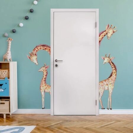 Αυτοκόλλητο τοίχου GIRAFFE DOOR - Βρεφικα & Παιδικά